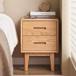 ナイトテーブル ナチュラル ブラウン オーク材 キリ材 ysys-f8021-nighttable