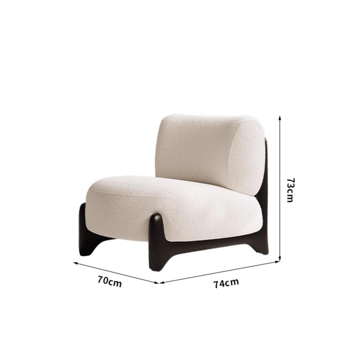 シープボア素材のモダンチェア|リビングルームに最適なおしゃれな座り心地の良い椅子 hch-3084