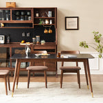 テーブル ブラウン セラミック ウォールナット材 真鍮 ysys-i6111-table