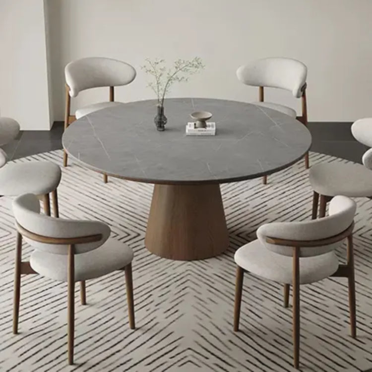 セラミック天板丸ダイニングテーブル アッシュ無垢材 ホワイト sm-315