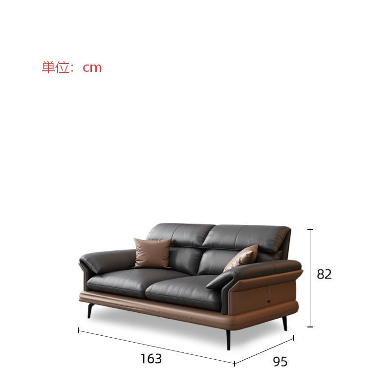 【在宅ソファ】パイン材質×シリコンフィル×ダウン×合成皮革の高級ソファー hzh-1351