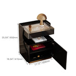 モダンなデザインが魅力!高級ガラス製ナイトテーブル hmq-1921