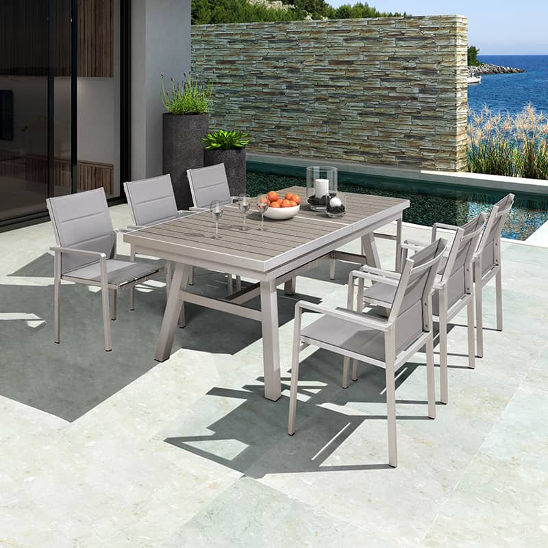 ガーデンテーブル 伸縮テーブル ガーデンセット おしゃれ アウトドア ガーデンファニチャー 伸長式 ガーデニング アウトドア zy-036