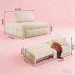 パフ風 折りたたみソファベッド 1人掛け リビング用 のびる伸縮タイプ くつろぎ系 コンパクトソファ fms-1844