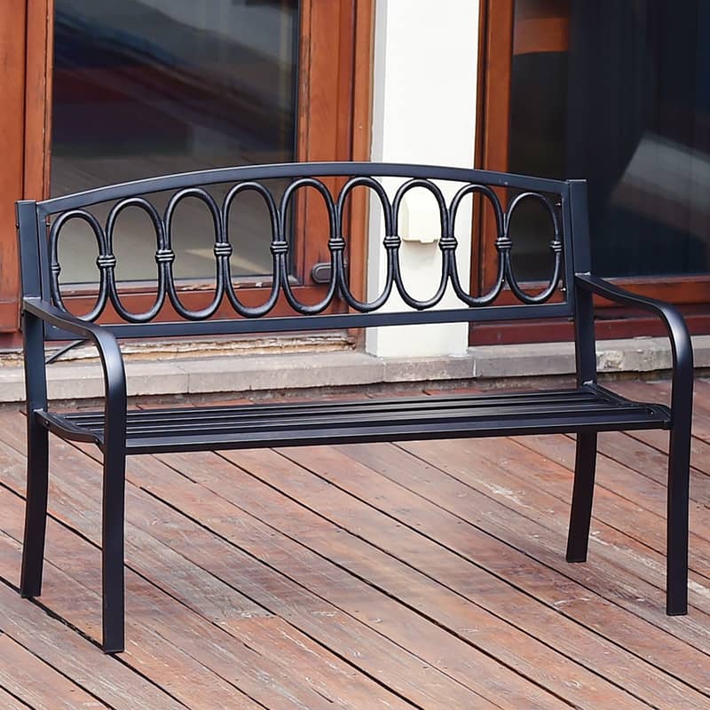 ガーデンベンチ 2人掛け 3人掛け アイアン 肘掛け 背もたれ付き アンティーク調 ガーデンチェア ベンチ コンパクト 長椅子 テラス zy-101