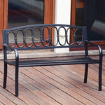 ガーデンベンチ 2人掛け 3人掛け アイアン 肘掛け 背もたれ付き アンティーク調 ガーデンチェア ベンチ コンパクト 長椅子 テラス zy-101