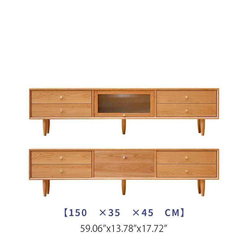 高級チェリー材 多層板 テレビ台 | 銅とガラスのスタイリッシュデザイン hldmz-728