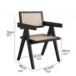 シックなアッシュ材ラタンチェア|モダンデザインインテリア必見 hlxl-4402