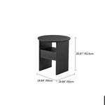 モダンデザイン!多層板ラウンドナイトテーブル - ベッドサイドに最適 fif-4525