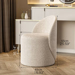 高級感あふれる実木シープボアスツール - エアレザー&綿麻クッション付きデザインチェア fel-1977