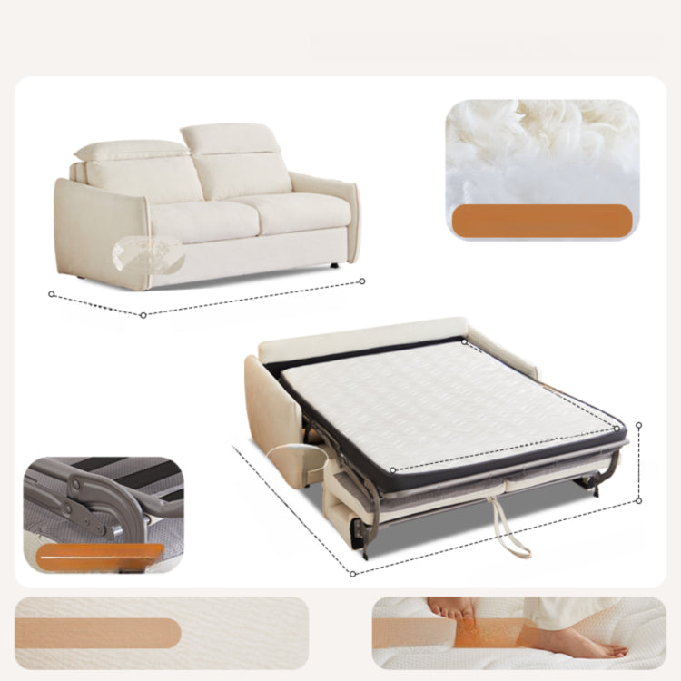 ソファベッド 布製 折りたたみ式 リクライニング対応 幅123~192cm コンパクト 2人掛け ベッド兼用 ファブリック 北欧 シンプル おしゃれ G3-7256
