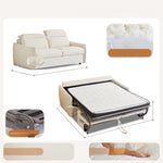 ソファベッド 布製 折りたたみ式 リクライニング対応 幅123~192cm コンパクト 2人掛け ベッド兼用 ファブリック 北欧 シンプル おしゃれ G3-7256