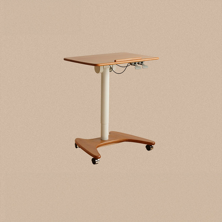 移動式チェリー材テーブル|スタイリッシュデザインで快適な作業空間を実現 fpmxm-2768