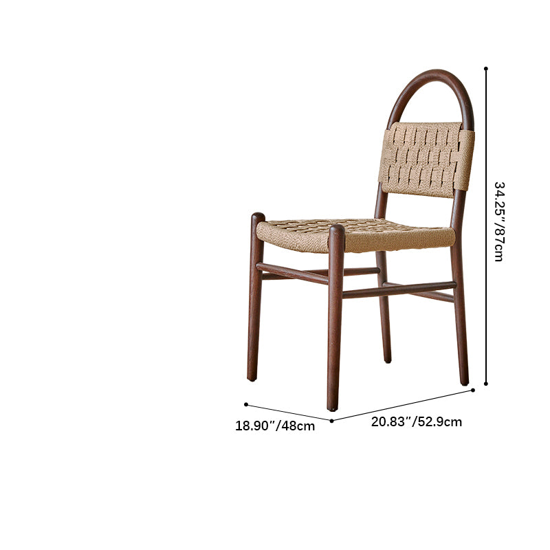 高級レッドオーク&本革チェア | モダンデザインで快適な座り心地 hggw-4178