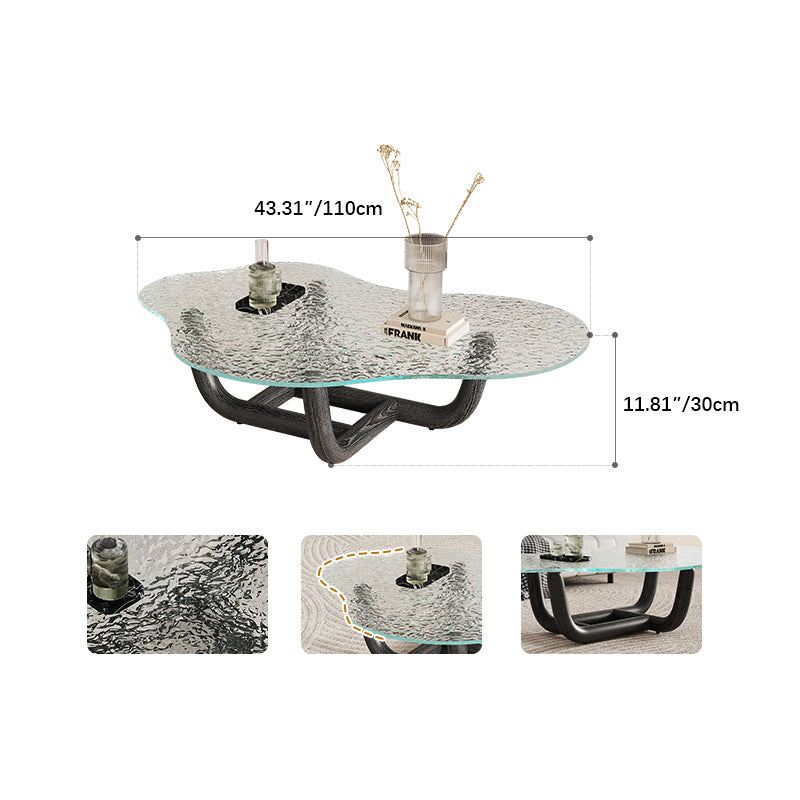 アッシュ材と強化ガラスのセンターテーブル - モダンデザインでおしゃれなリビングに最適 fif-4516