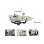 アッシュ材と強化ガラスのセンターテーブル - モダンデザインでおしゃれなリビングに最適 fif-4516