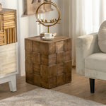 モダンなスギ材ナイトテーブル|洗練されたデザインでお部屋を格上げ hdst-4221