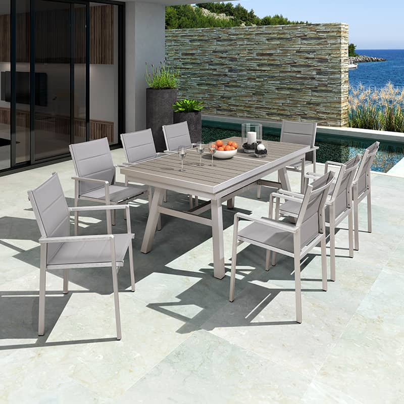 ガーデンテーブル 伸縮テーブル ガーデンセット おしゃれ アウトドア ガーデンファニチャー 伸長式 ガーデニング アウトドア zy-036