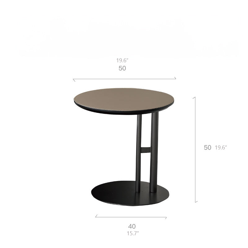 高級感あふれるモダンセンターテーブル|セラミック&合成皮革×ステンレスデザイン hms-4051