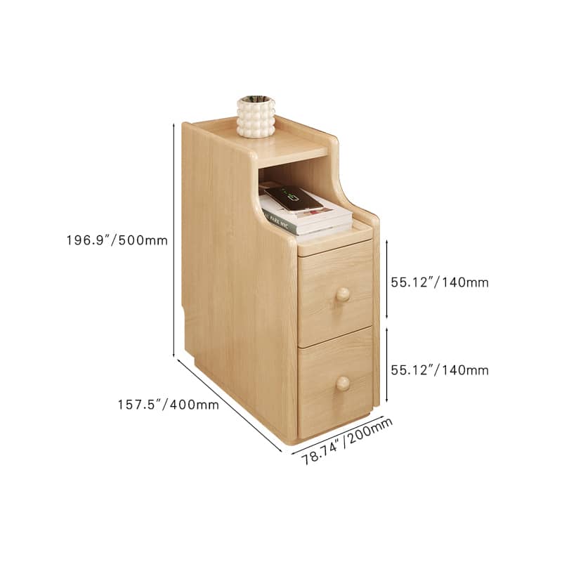 「パイン製ナイトテーブル - シンプルで機能的なベッドサイド家具」 hmq-1914