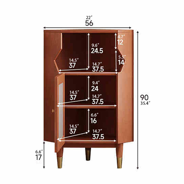 コーナー パインガラス キャビネット | おしゃれな収納スペースを演出する一品 hlxl-4405