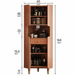 アッシュ材キャビネット 銅ガラスのエレガントデザイン | 高級感あふれる収納家具 hlxl-4403