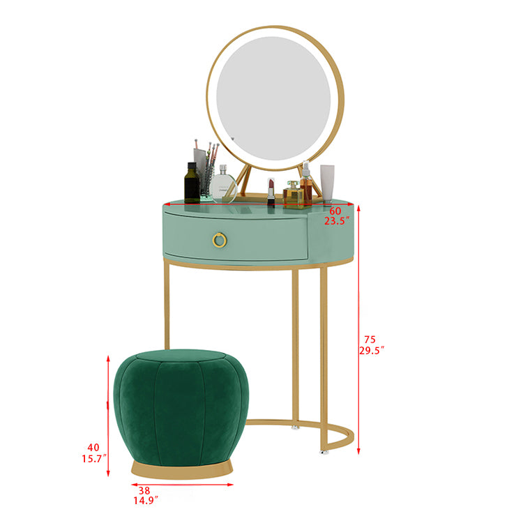 ゴージャスなパイン材化粧台セットーエレガントな美を追求するデザイン hyq-4434