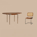 ラタンとPUレザーのスタイリッシュチェア | 多層板&ステンレス&チェリー材使用 fpmxm-2772