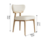 シープボア&PUレザー使用のスタイリッシュなアッシュ材チェアセット fjx-2685