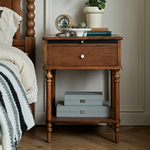 レッドオークの上質ナイトテーブル|高級感漂うおしゃれな収納家具 hggw-4176