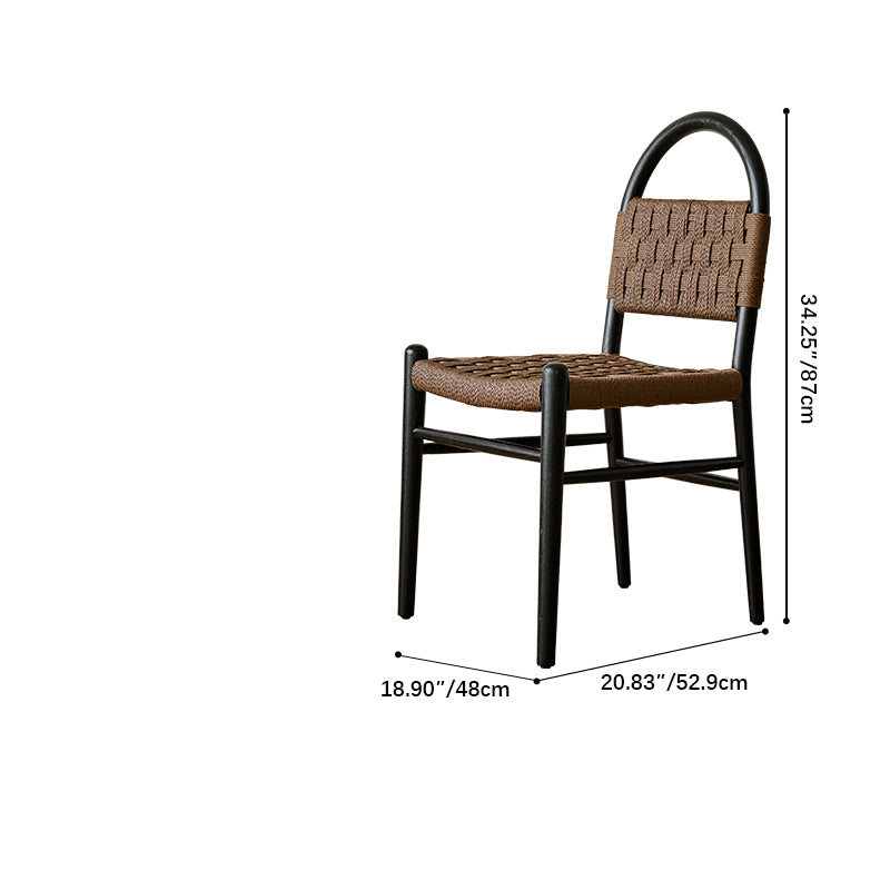 高級レッドオーク&本革チェア | モダンデザインで快適な座り心地 hggw-4178
