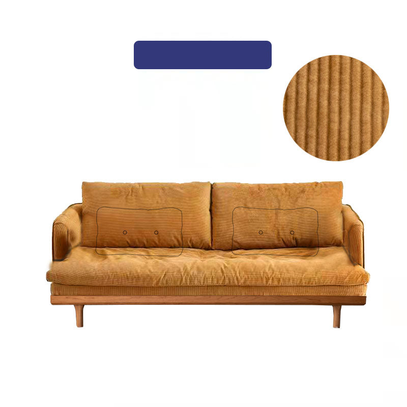 【高級チェリー材使用】ラグジュアリーソファー - パイン?グースダウン?シリコンフィルのコーデュロイデザイン fyx-825