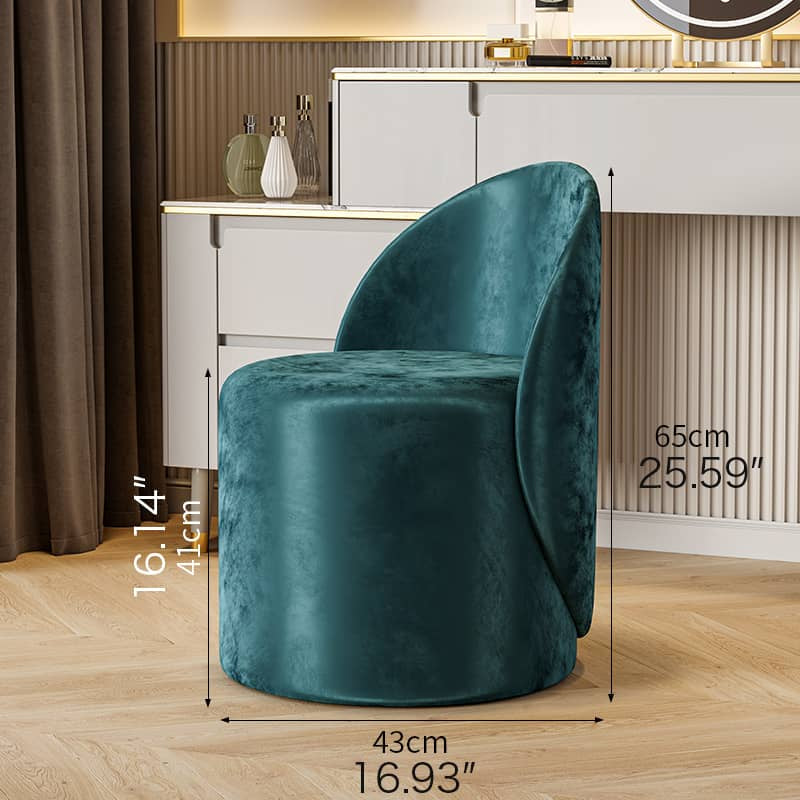 高級感あふれる実木シープボアスツール - エアレザー&綿麻クッション付きデザインチェア fel-1977