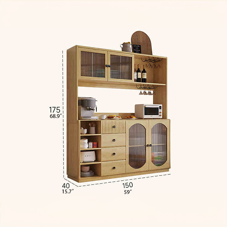 キッチンを彩る!スタイリッシュなガラスキャビネット hlxl-4401