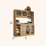 キッチンを彩る!スタイリッシュなガラスキャビネット hlxl-4401