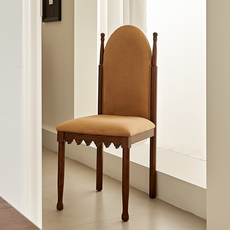 レッドオーク素材の魅力あふれるモダンチェア - 快適な座り心地をあなたに hggw-4179