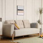 「高級無垢材ソファー シープボアと綿麻素材の贅沢な座り心地」 fmy-1130