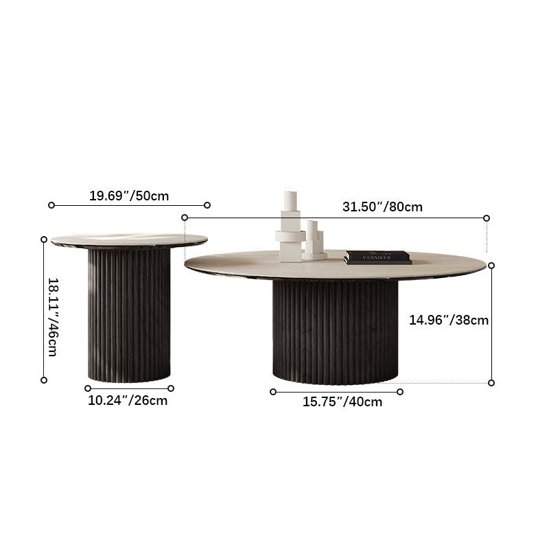 高級感漂うセラミックセンターテーブル|多層板?ガラス?アッシュ材の美しい融合 fmus-4088