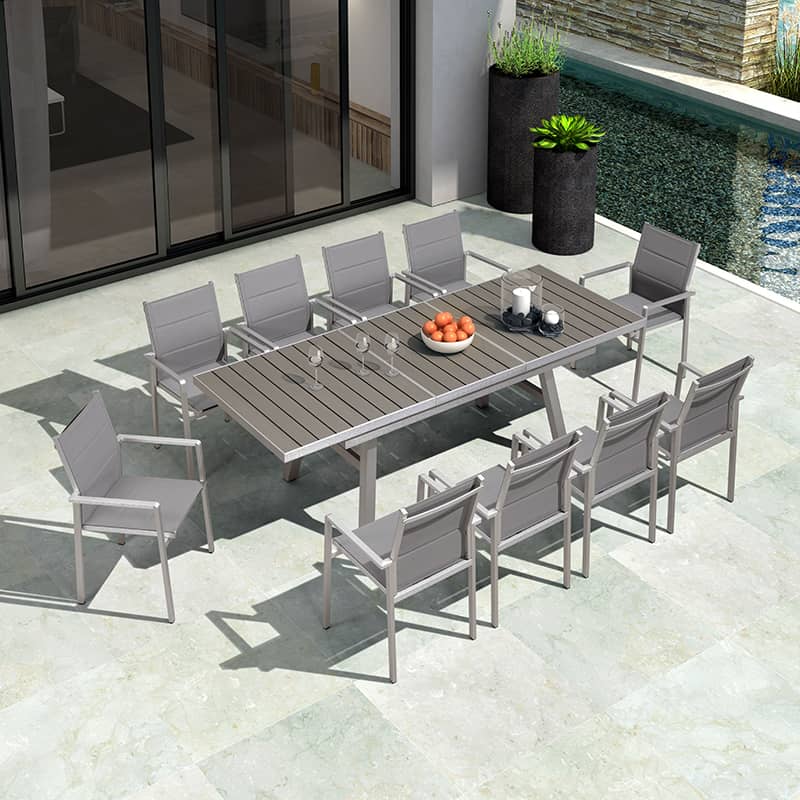 ガーデンテーブル 伸縮テーブル ガーデンセット おしゃれ アウトドア ガーデンファニチャー 伸長式 ガーデニング アウトドア zy-036