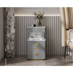 高級感溢れる無垢材とセラミックのナイトテーブル hmq-1923