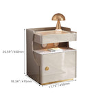 モダンなデザインが魅力!高級ガラス製ナイトテーブル hmq-1921