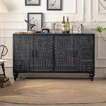 エレガントな北欧風パイン製キャビネット|モダンなインテリアにぴったり hdst-4251