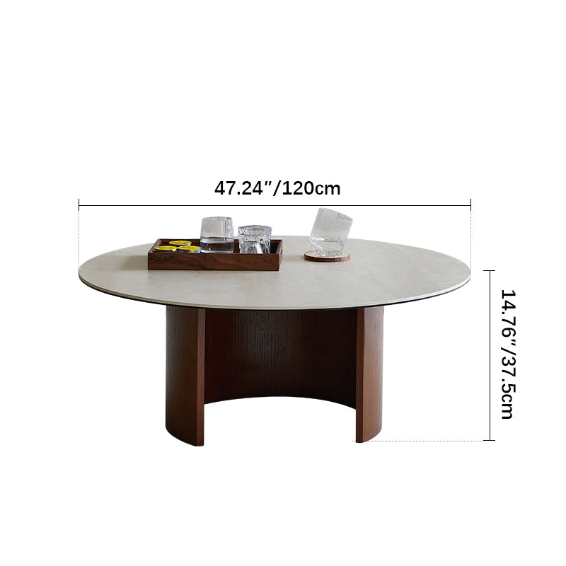 ラグジュアリーなリビングに最適!セラミックガラス製センターテーブル【高品質?スタイリッシュ】 fmus-4077