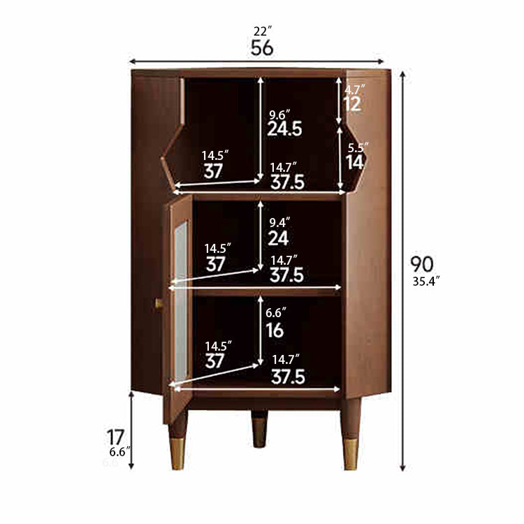 コーナー パインガラス キャビネット | おしゃれな収納スペースを演出する一品 hlxl-4405