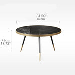 ラグジュアリーな大理石センターテーブルセット|リビングに洗練された魅力を加える fel-1986