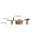 モダンデザインの滑らかなセンターテーブル - リビングをスタイリッシュに演出 fkb-4362