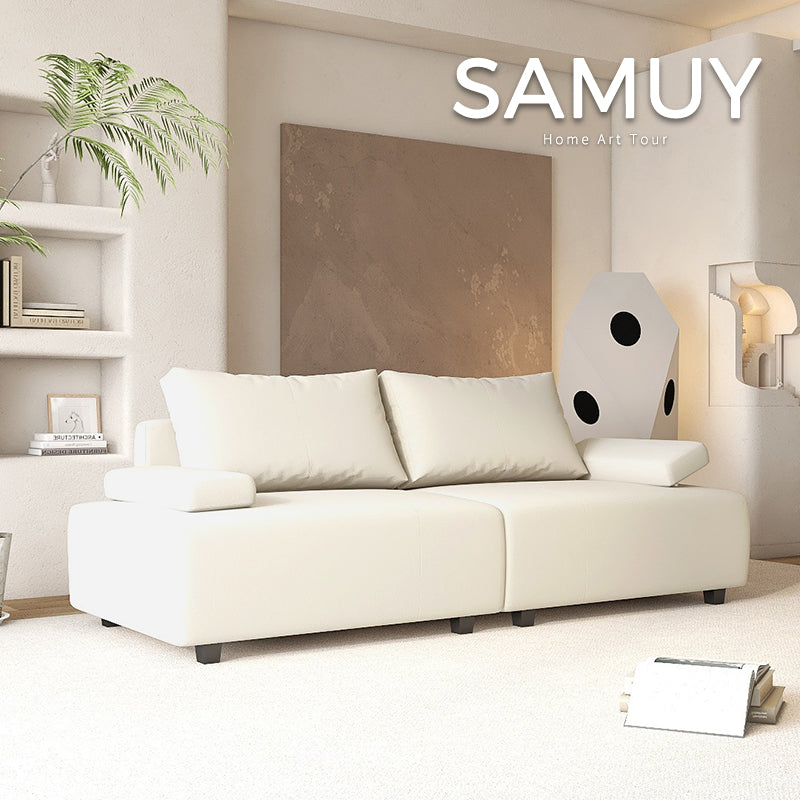 高品質 ソファー 木製フレーム&MDF 多機能合皮フェイクレザーソファ fsmy-399