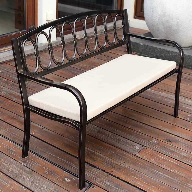 ガーデンベンチ 2人掛け 3人掛け アイアン 肘掛け 背もたれ付き アンティーク調 ガーデンチェア ベンチ コンパクト 長椅子 テラス zy-101