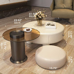 モダンデザインガラスセンターテーブル - プライベート空間をおしゃれに演出 fel-2026