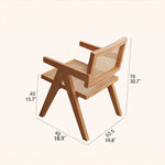 シックなアッシュ材ラタンチェア|モダンデザインインテリア必見 hlxl-4402